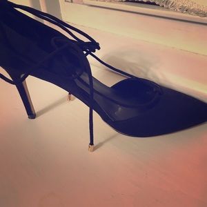 Black Aldo Lace Up Pump